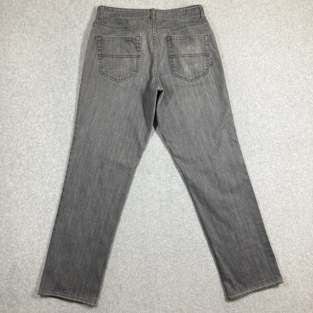Patagonia Organic Cotton Jeans Mens 33x32 Gray Straight Leg Stretch Denim READ - Picture 3 of 16